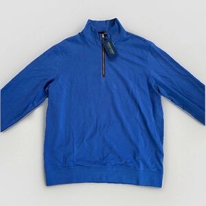 Polo Ralph Lauren Golf 1/4 Zip Men's Size L Stretch Lisle Water Repellent Blue